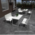 outdoor courtyard balcony plastic wood table chair